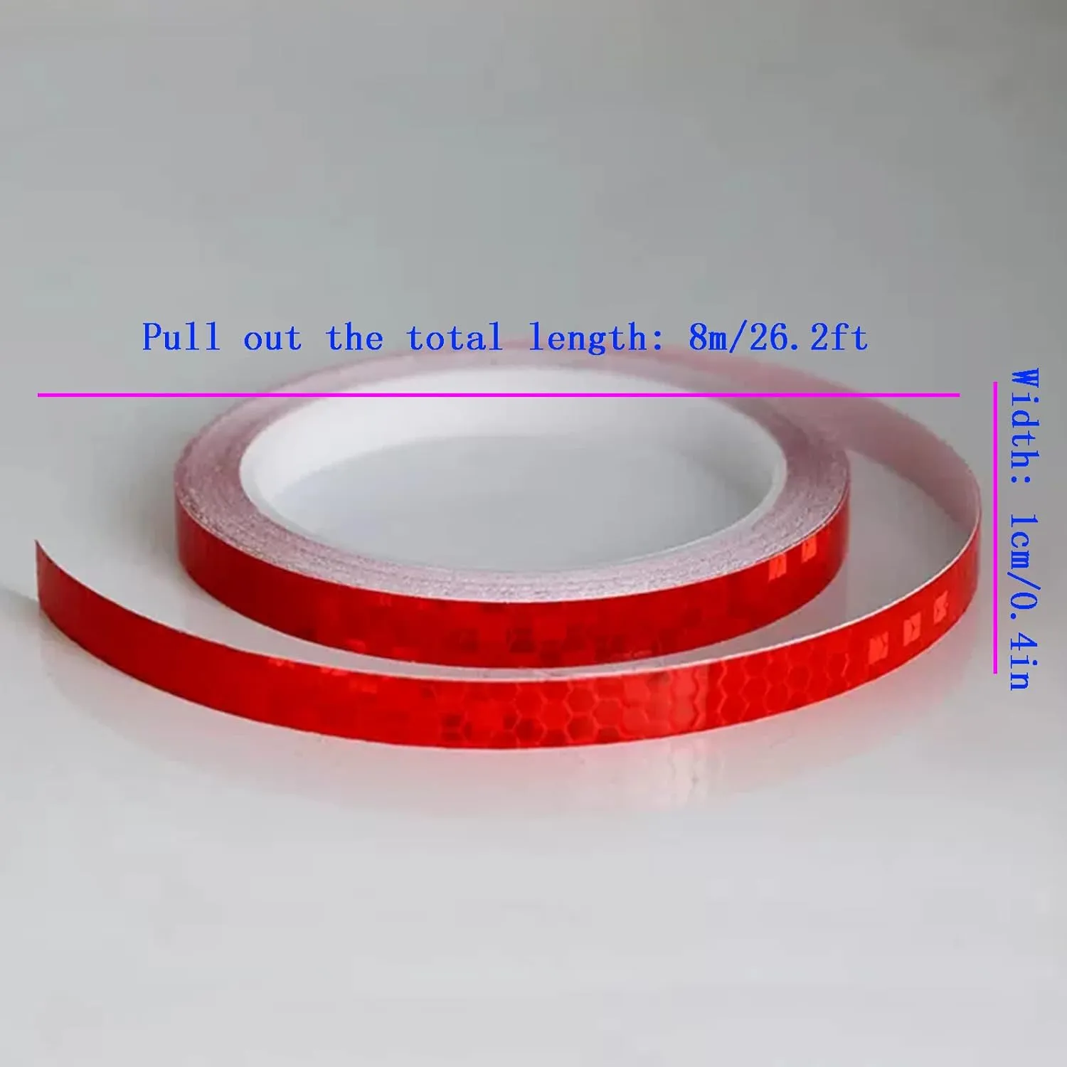 0.4 Inch X 26.2 Feet Reflective Tapes Safety Reflective Warning Stickers, Waterproof Outdoor Bicycle Rim Reflector Tape, Thin Reflective Sticker Rolls for Bikes, Motorcycl