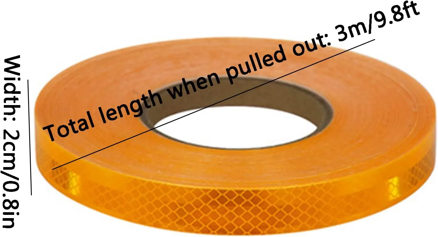 0.8 Inch X 32.8 Feet Reflective Tapes Safety Reflective Warning Stickers, Waterproof Outdoor Bicycle Rim Reflector Tape, Thin Reflective Sticker Rolls for Bikes, Motorcycle