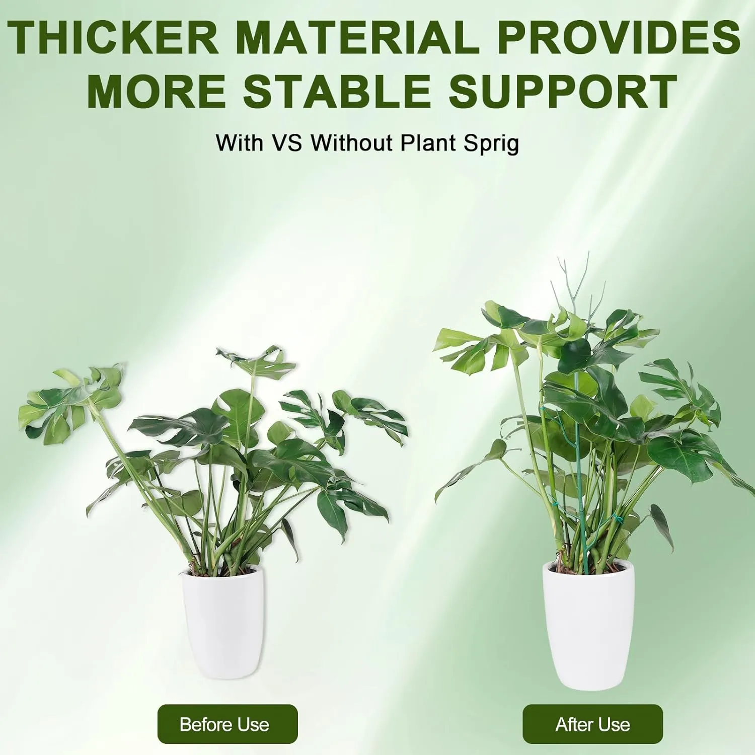 10 Pack Stackable Plant Support Stakes, Climbing Plant Support Structures for Monstera, Pothos, Philodendron Garden Plant Stakes for Indoor Outdoor Plants
