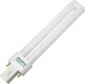 (10 Pack) Sylvania 21272 CF9DS/827/ECO 9-Watt 2700K 2-Pin Single Tube Compact Fluorescent Lamp10
