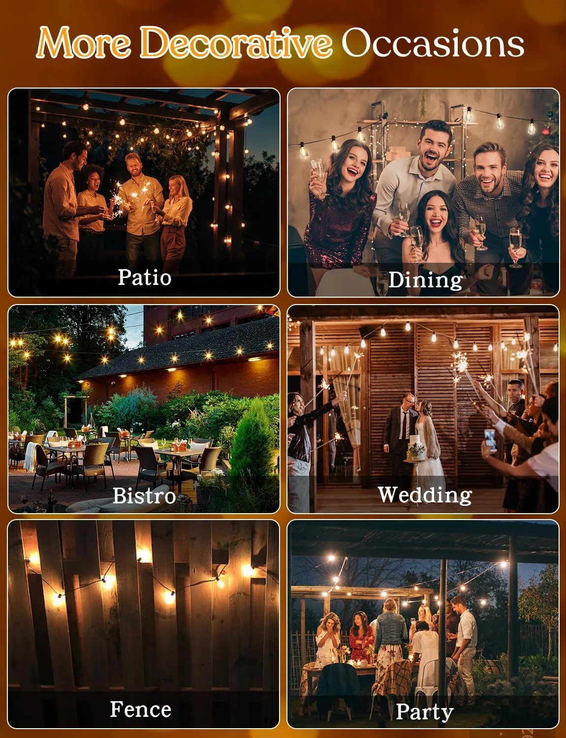 100 FT Outdoor String Lights for Outside, IP65 Waterproof ST38 LED Shatterproof Bulbs, Dimmable & Timable, 3 Light Modes, Hanging Patio Edison Lights for Porch Backyard Cafe Bistro