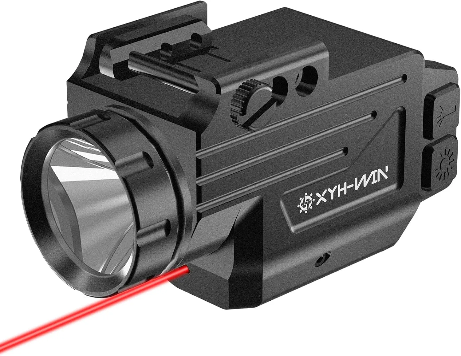 1000 Lumens Light Laser Combo with Strobe and Memory Function, Aluminum Shell Red Laser Sight and High Power Light for Pistol Fits for Picatinny Rail & Full Compact Rail, Magnetic Rechargeable