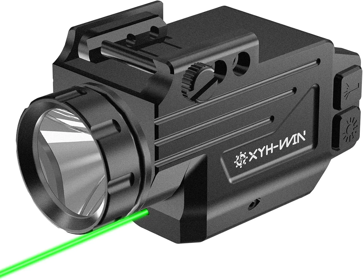 1000 Lumens Light Laser Combo with Strobe Function, Tactical Green Laser Sight and High Power Weapon Flashlight Fits for Picatinny Rail & Full Compact Rail,Aluminum Shell,Magnetic Rechargeable