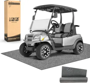 10L0L Golf Cart Parking Garage Mat (8.85' x 5.0' Ft) - Oil Absorbent, Waterproof, Slip-Resistant Garage Floor Mat for Yamaha, Club Car, EZGO, ATV, UTV and Motorcycles
