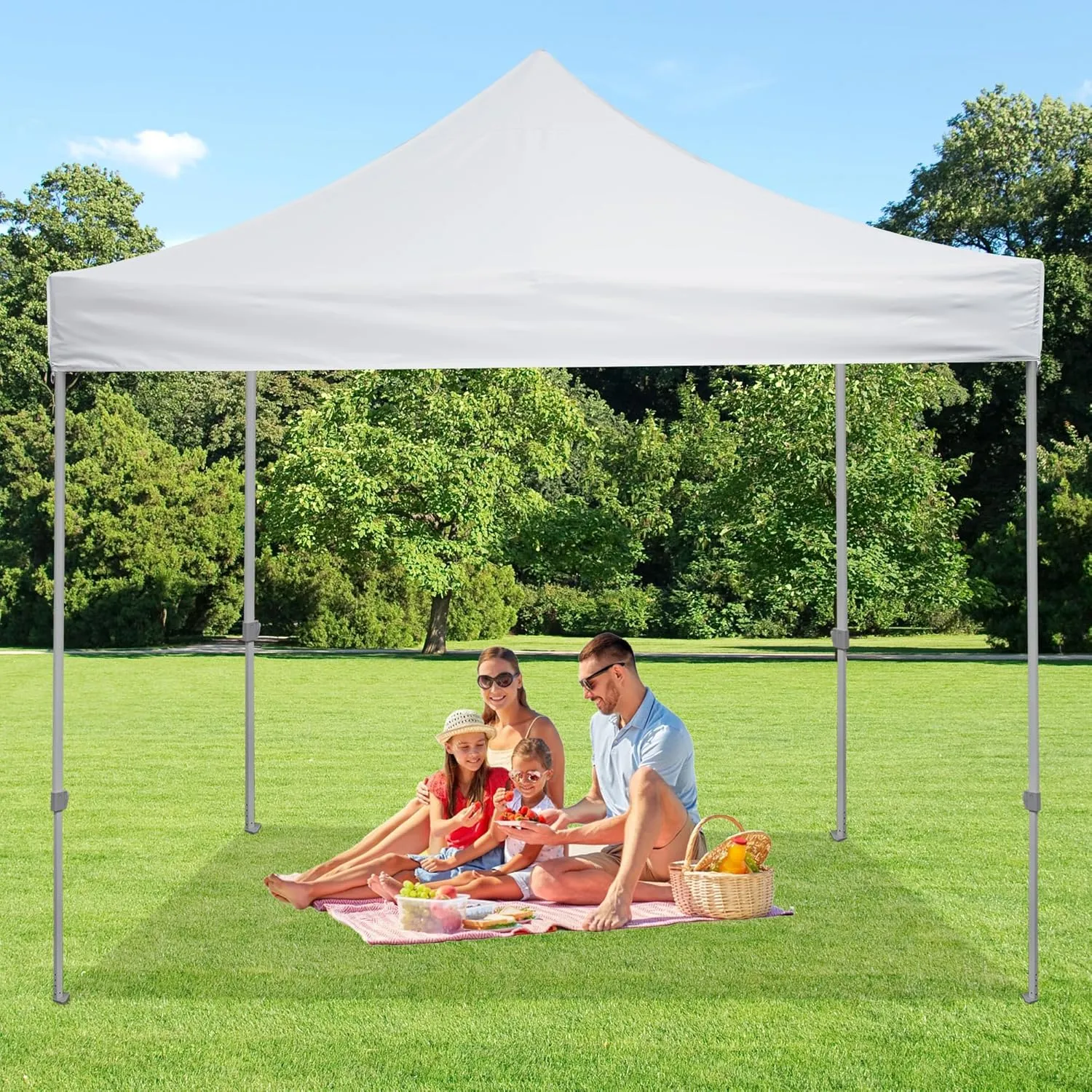 10x10 Canopy Replacement Top,10x10ft Pop Up Canopy Tent Cover for Straight Leg Frame,Top Cover Only（White）
