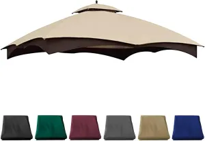 10X12 Replacement Gazebo Cover for Lowe's Gazebo Model #TPGAZ17-002C,TPGAZ17-002 (Light Beige)
