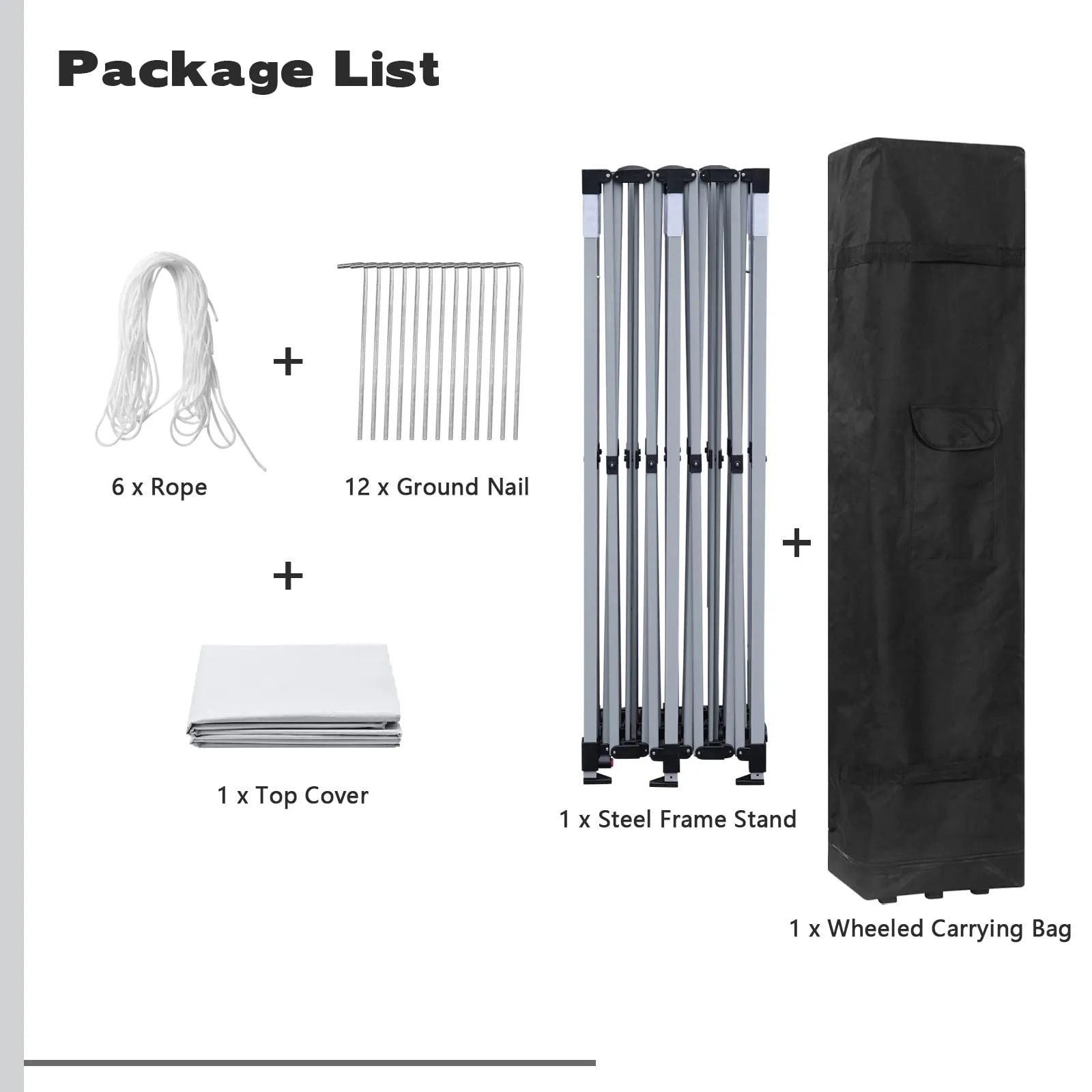 10x20 ft Pop up Canopy Tent, Wonlink Folding Heavy Duty Height Adjustable Shelter Gazebos with Wheeled Bag