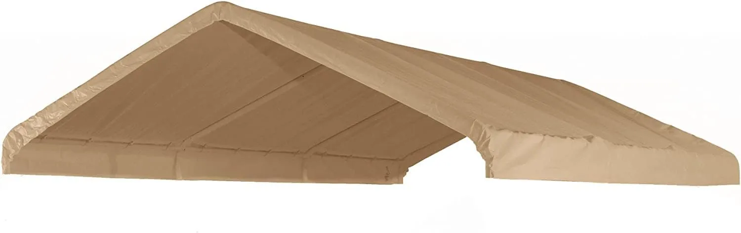 10X20 Heavy Duty Waterproof Beige Valance Canopy Cover