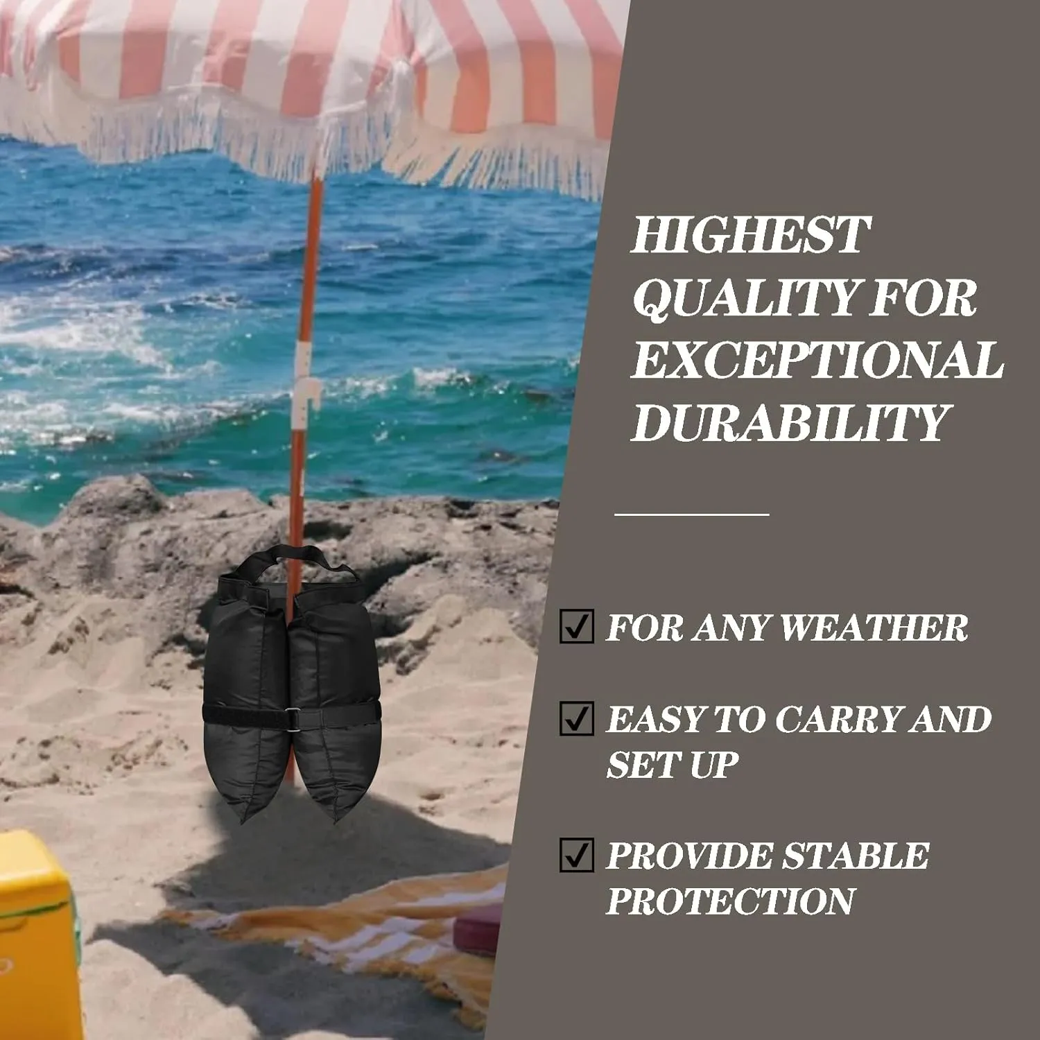 112 LBS 4-Pack Canopy Weights Sideband Sand Bags for Canopy Outdoor Advertising Tent Sunshade Fixed Windproof Pop up Canopy Tent (black 180lbs)