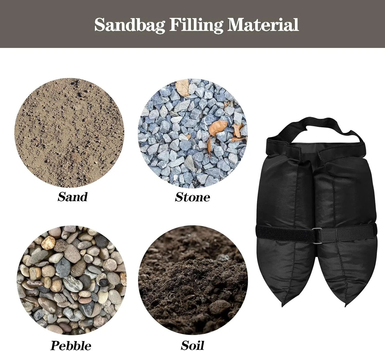 112 LBS 4-Pack Canopy Weights Sideband Sand Bags for Canopy Outdoor Advertising Tent Sunshade Fixed Windproof Pop up Canopy Tent (black 180lbs)