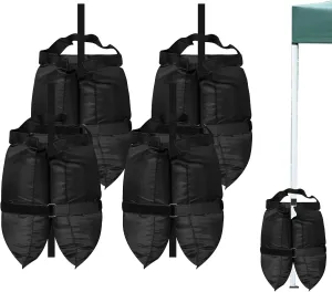 112 LBS 4-Pack Canopy Weights Sideband Sand Bags for Canopy Outdoor Advertising Tent Sunshade Fixed Windproof Pop up Canopy Tent (black 180lbs)