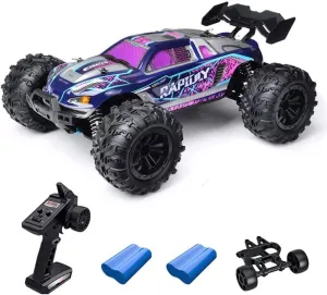 1/16 RC Cars for Adults Fast RC Trucks 4x4 Offroad Drift RC Car with 2 Battery & LED Light Scale Remote Control Monster Truck for Boys Kids,All Terrains Truck