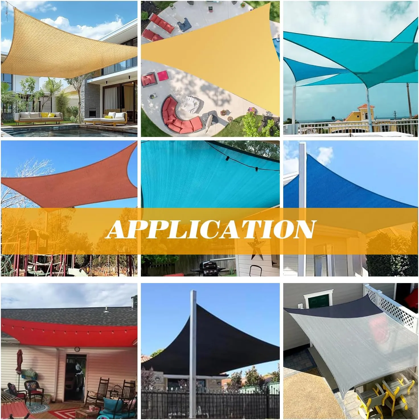 12'x12'x12' Sun Shade Sail Triangle Outdoor UV Block Canopy Sunshade Cover for Backyard Porch Pergola Deck Garden Patio, Sand