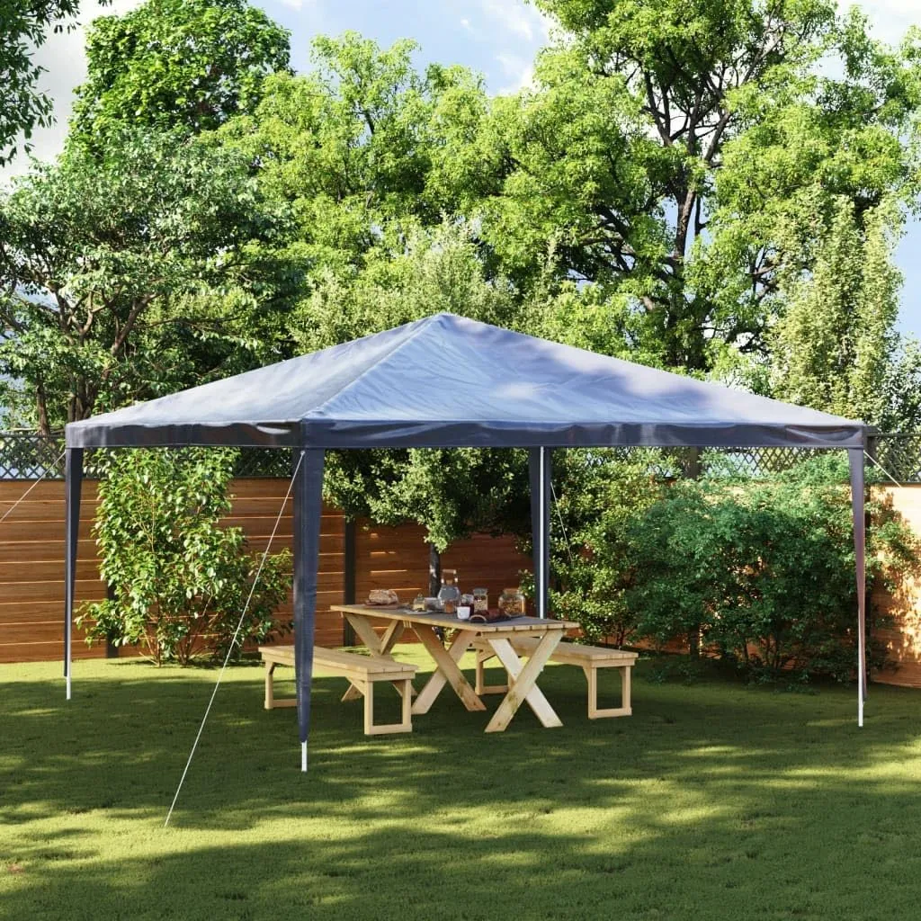 13.1'x13.1'x9' Blue Party Tent Gazebo with PE-Coated Water-Resistant Canopy and Heavy-Duty Iron Frame for Outdoor Events Backyard Parties