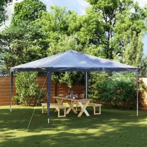 13.1'x13.1'x9' Blue Party Tent Gazebo with PE-Coated Water-Resistant Canopy and Heavy-Duty Iron Frame for Outdoor Events Backyard Parties
