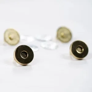 14mm Round Magnetic Snap 2 Pack - Gold