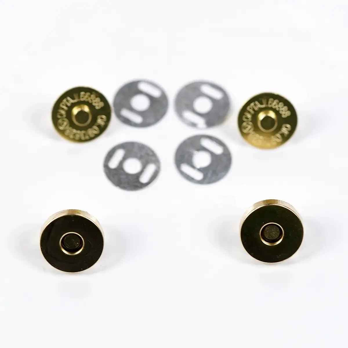14mm Round Magnetic Snap 2 Pack - Gold
