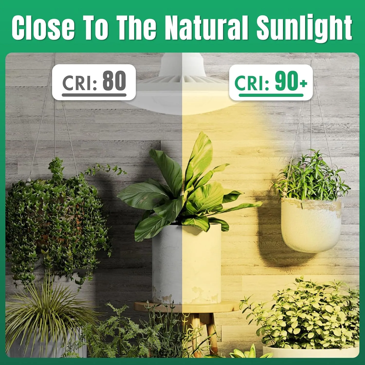 15W Hanging Plant Lights for Indoors led Grow Light Hanging Corner Hanging Plant Light PPFD Energy Saving for Greens Plant Grow Light Hanging 4000K Grow Lights for Indoor Plants
