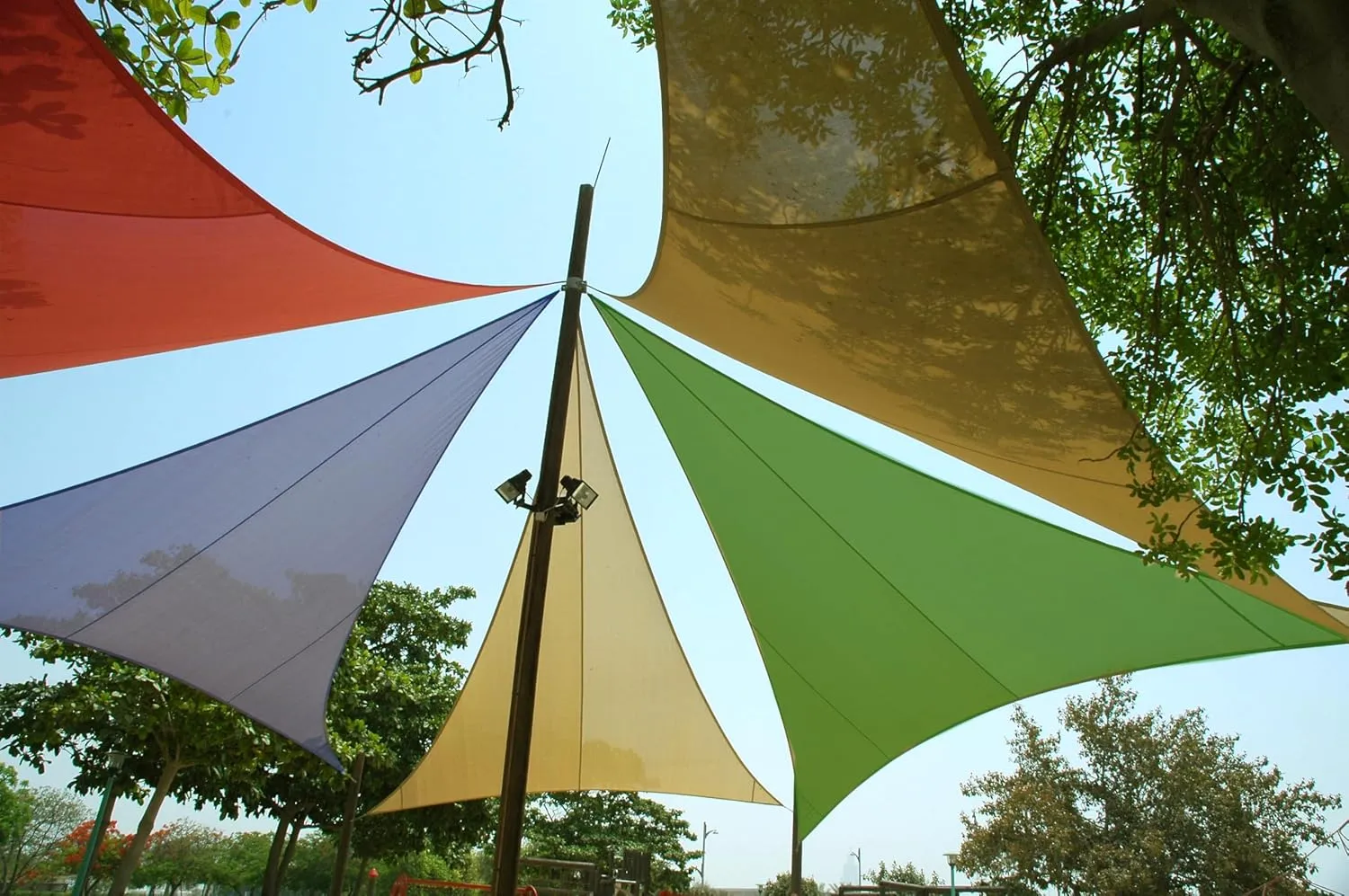 16'5" x 16'5" x 22'11" Right Triangle Sun Shade Sail Canopy (Lime Green) - UV Block for Patio and Outdoor
