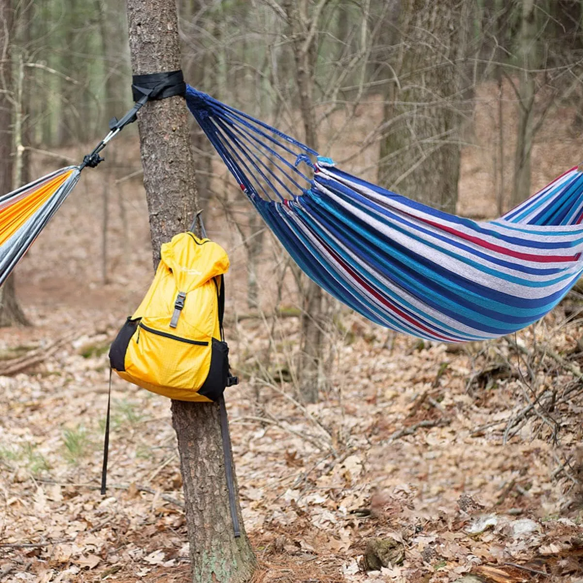 1PC garden beach hammock 1- Person Wide Hammock camping hammock Canvas Hammock camping equipment Hanging Sleeping Bed double hanging hammock Hanging Chair for travel tool stripe