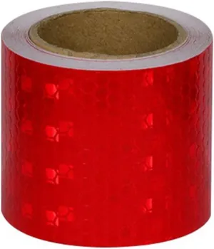 2 Inch X 9.8 Feet Reflective Tapes Safety Reflective, Waterproof Outdoor Bicycle Rim Reflector Tape, Thin Reflective Sticker Rolls for Bikes, Motorcycle Decoration,Red
