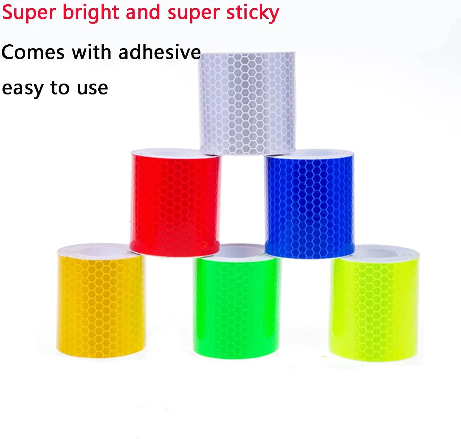 2 Roll 2 Inch X 9.8 Feet Reflective Tape - High Visibility Safety Tape - Warning Tape for Car Bike Bicycle - Waterproof, Fade Resistant,Weather and Moisture Resistant