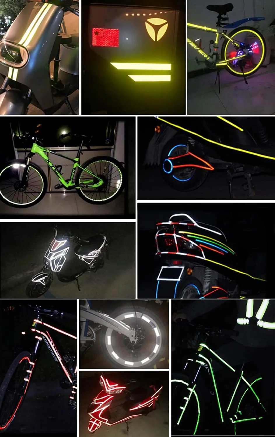 2 Roll 2 Inch X 9.8 Feet Reflective Tape - High Visibility Safety Tape - Warning Tape for Car Bike Bicycle - Waterproof, Fade Resistant,Weather and Moisture Resistant