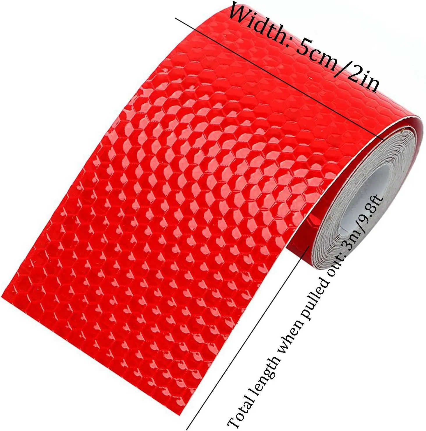 2 Roll 2 Inch X 9.8 Feet Reflective Tape - High Visibility Safety Tape - Warning Tape for Car Bike Bicycle - Waterproof, Fade Resistant,Weather and Moisture Resistant