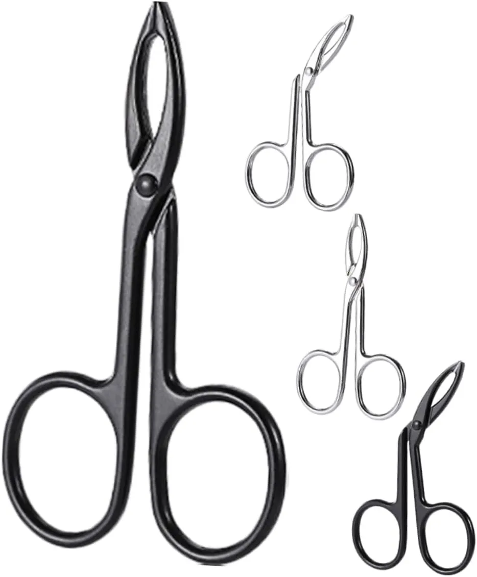 20pcs Stainless Steel Eyebrow Tweezers for Women Precision Trimming Scissors Curved Straight Design for Eyebrow Shaping Facial Hair Removal and Portable