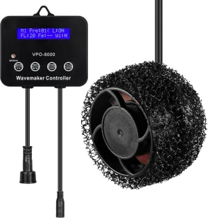 2100GPH Aquarium Wave Maker with Controller Mini DC 24V 12W Powerhead with Magnetic Mounting, Wavemaker with LED Display for 30 to 60 Gallon Tank