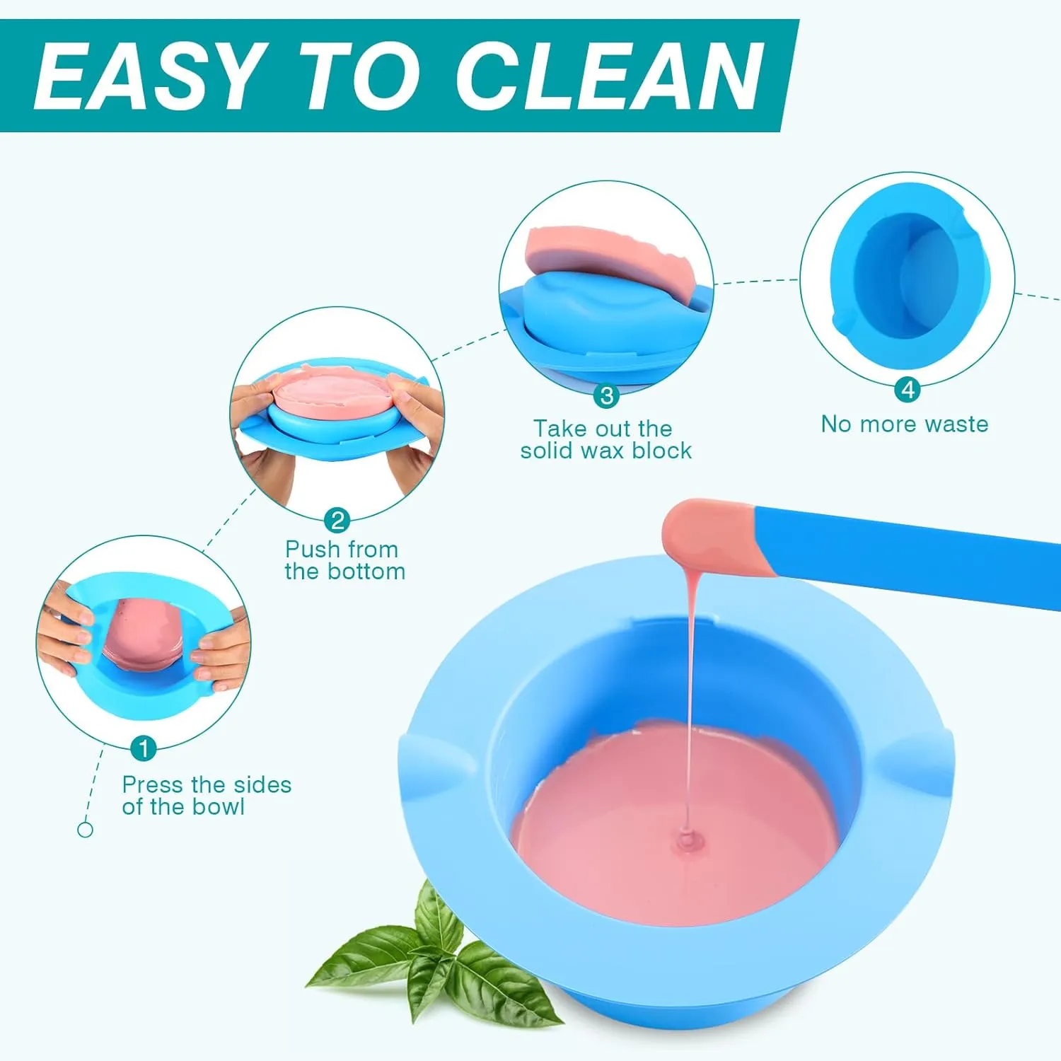 3 lb Hard Wax Beads, All-purpose Wax Beans with Silicone Wax Pot for Sensitive Skin, Brazilian Coarse Waxing for Bikini, Face, Eyebrow, Back, Chest, Legs, Armpit, Women Men, Chocolate