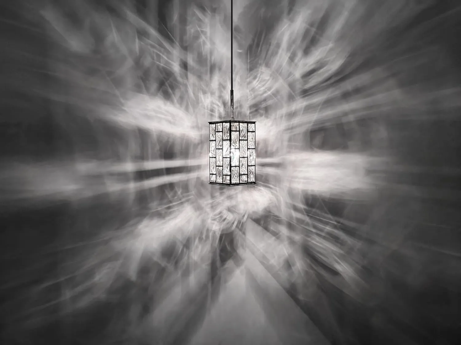 3 Pack Hanging Polyhedron Crystal Kitchen Island Square Pendant Ceiling Light Fixture,Modern Pendant Lighting Brushed Nickel Finish for Over Sink Dining Room Bedroom Hallway,UL Listed