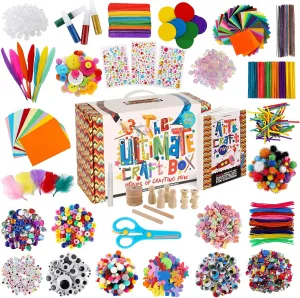 3000  Pcs Arts and Crafts Supplies & Materials for Kids - Ultimate Bulk Craft Kit for Boys & Girls with 99 Activities Book for Ages 3-5, 4-6, 6-8, 8-12