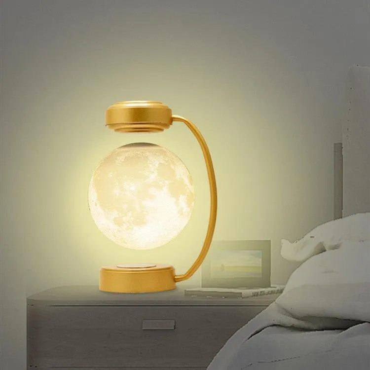 3D LED Magnetic Levitating Rotating Moon Ball Lamp