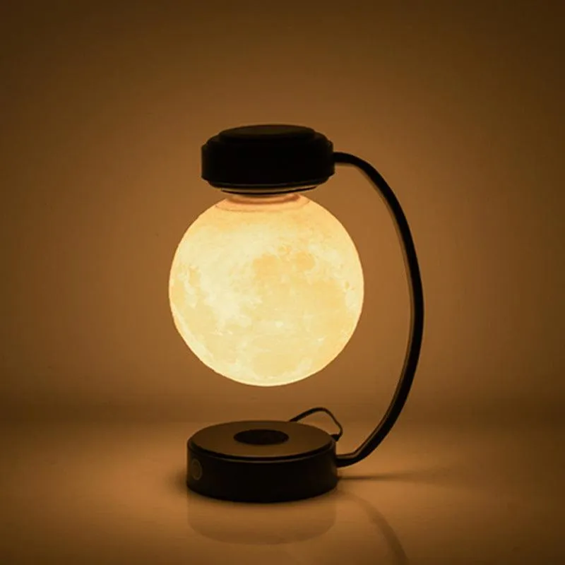 3D LED Magnetic Levitating Rotating Moon Ball Lamp
