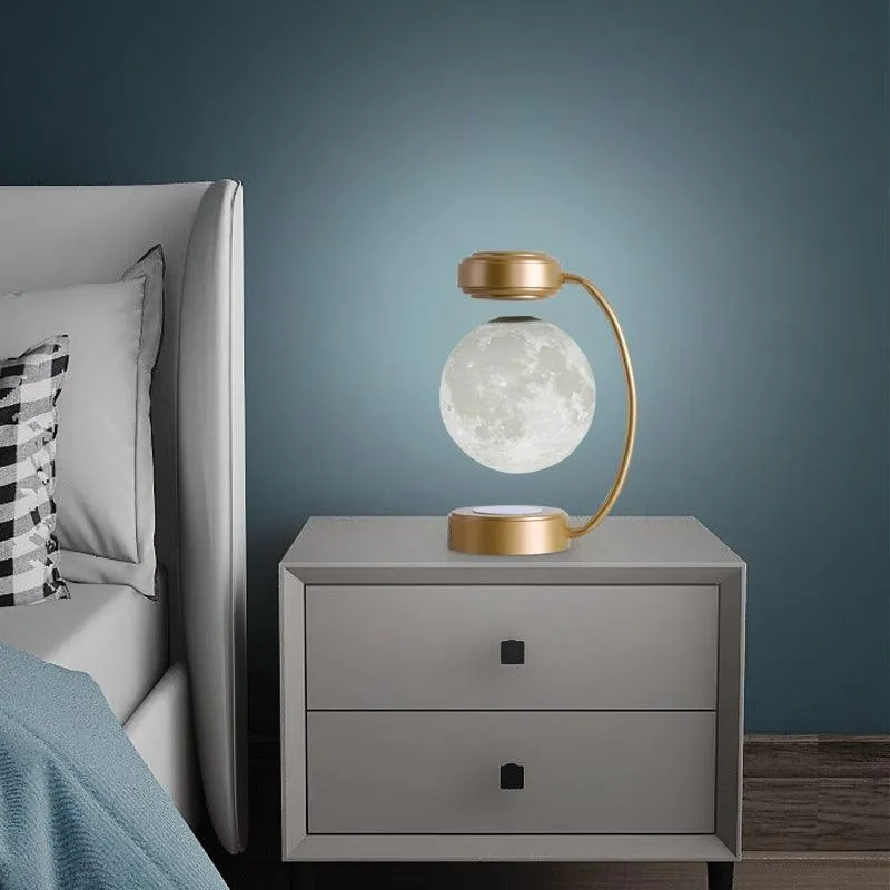 3D LED Magnetic Levitating Rotating Moon Ball Lamp