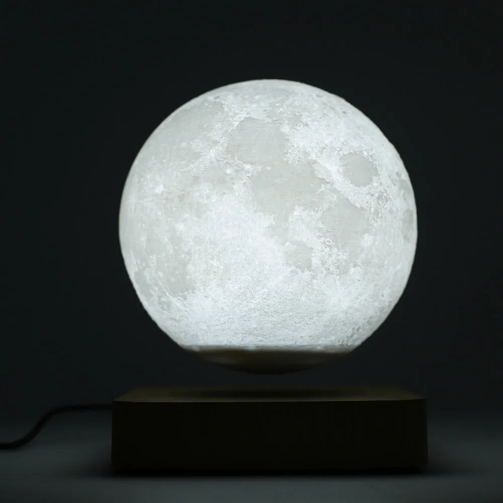 3D Magnetic Levitation Moon Lamp Night Light. Rotating Floating Led Moon Lamp
