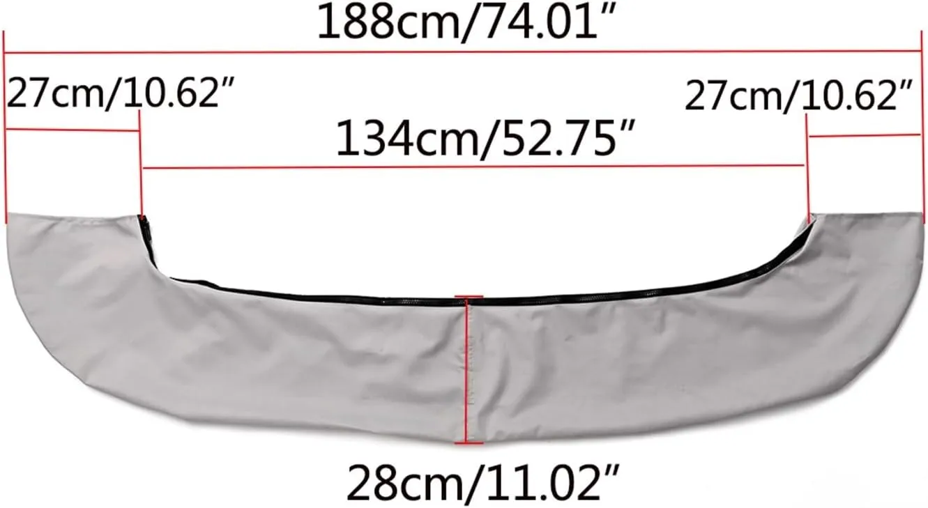4 Bow Bimini Top Boot Cover 600D Waterproof Yacht Boat Roof Canopy Storage Case Anti-UV Dust-Proof Marine Boat Accessories(67-72inch-02)
