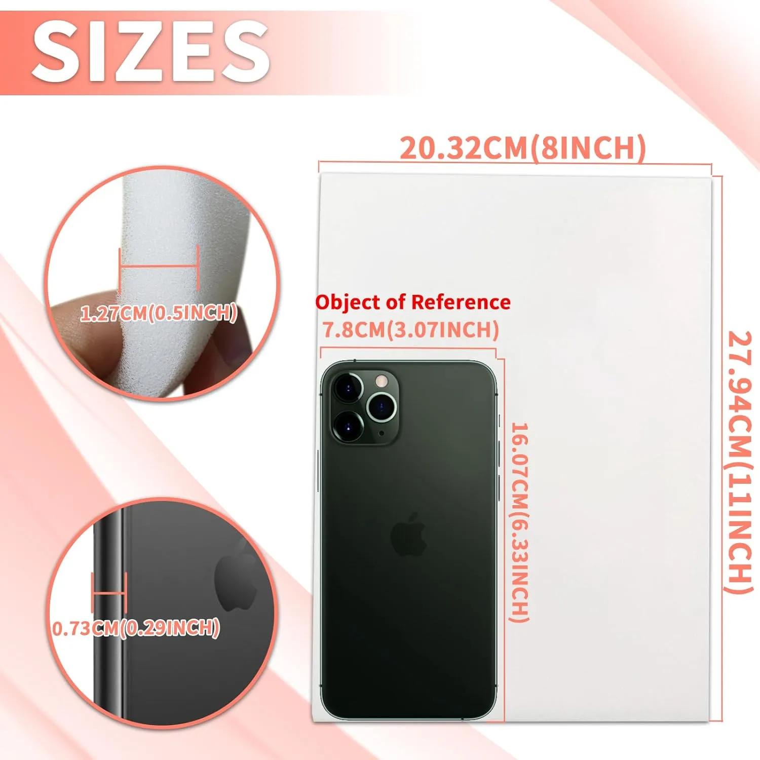 4 Pack Lipo Foam Pads Post Surgery Tummy Tuck for Lipo Recovery,Liposuction Surgery Foam Sheet for Recovery 8" X 11"