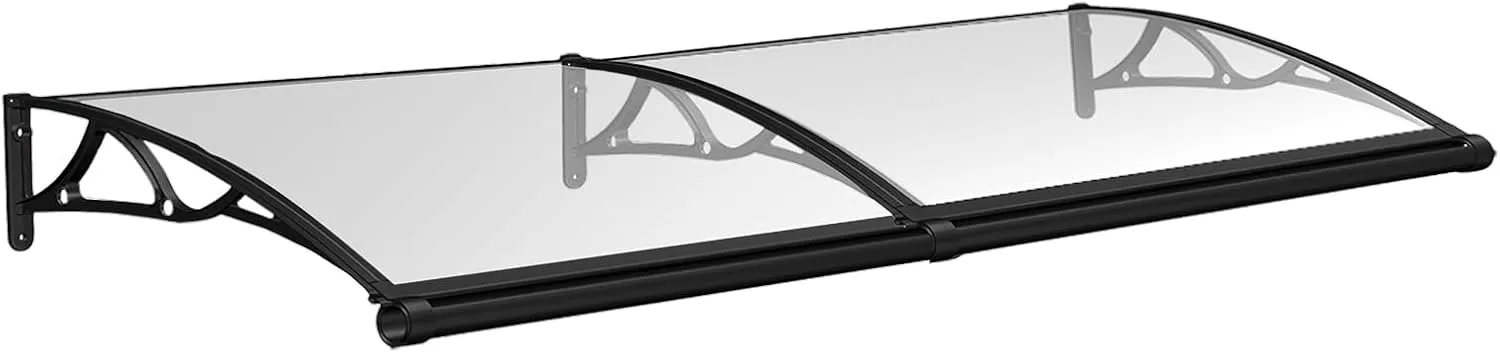40x80 in Window Door Awning - Durable Aluminum Canopy with Polycarbonate Panels | UV Block, Rain & Snow Resistant | Ultra - Easy Installation for Outdoor Sun Shutter Protection