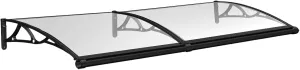40x80 in Window Door Awning - Durable Aluminum Canopy with Polycarbonate Panels | UV Block, Rain & Snow Resistant | Ultra - Easy Installation for Outdoor Sun Shutter Protection