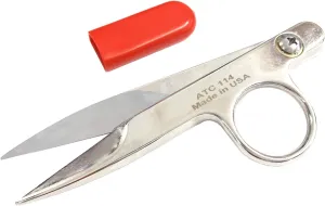 4.5 inch High End Thread Nipper- 100% Made in USA - Professional Series with red rubber safety cap - for Sewing, Tailoring