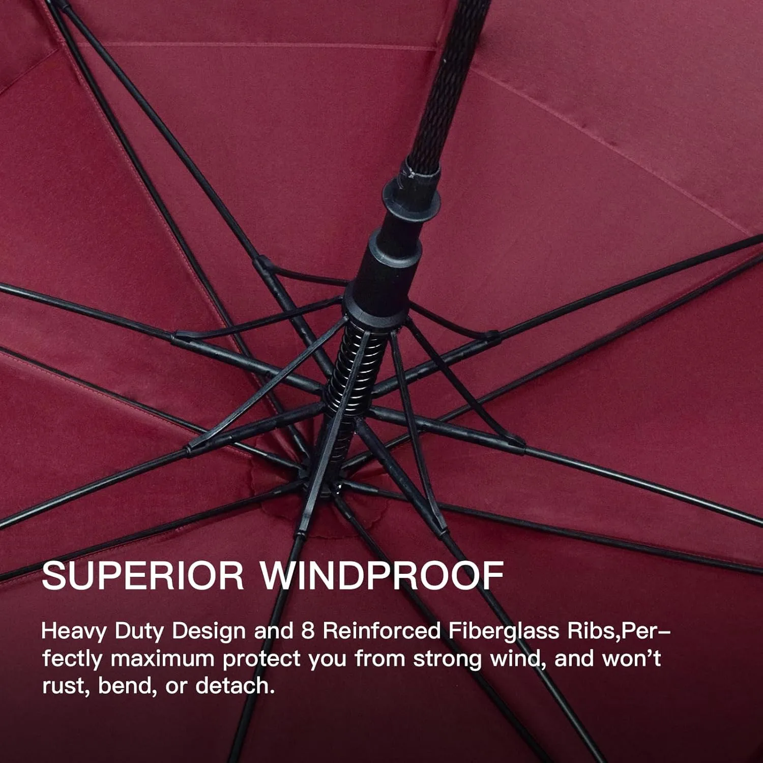 47/54 Inch Ventilated Double Canopy Windproof Stick Umbrellas for Rain, Automatic Open Golf Umbrella – Available in for Adults, Kids, Outdoor Enthusiasts