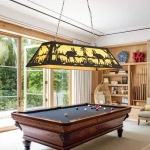 48-inch Billiard & Pool Table Lights Rustic Ceiling Light Fixture Pool Table Light for 7' 8' 9' Farmhouse Hanging Light Fixture for Game Room Man Cave Dining Room