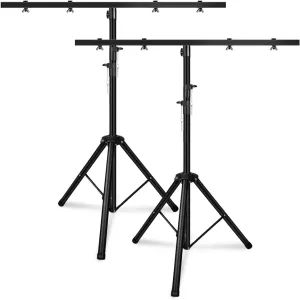 5 Core DJ Light Stand 2Pc Height Adjustable 39 to 100" Heavy Duty Tripod Stage Lights Stands T Bar Hold 4 Lights for Stage Wedding Bar Party Banquet - LS 100 2PCS
