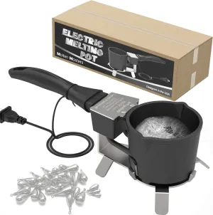 5lb Portable Electric Lead Melting Pot, Max 120V Efficient Tin Melting Furnace for Making Fishing Weights Sinkers, Bullet Molds