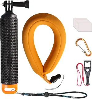 5PCs Waterproof Floating Handle Hand Grip for GoPro   Camera Float Strap for iPhone, Underwater Camera, for GoPro Hero 13 12 11 10 9 8 7 6(Orange) - Secure your Camera Accessories!