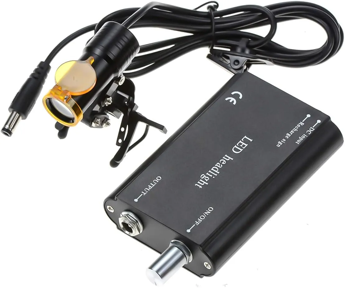 5W Waist Hanging LED HeadLight with Plastic Clip for Magnifier (Black)