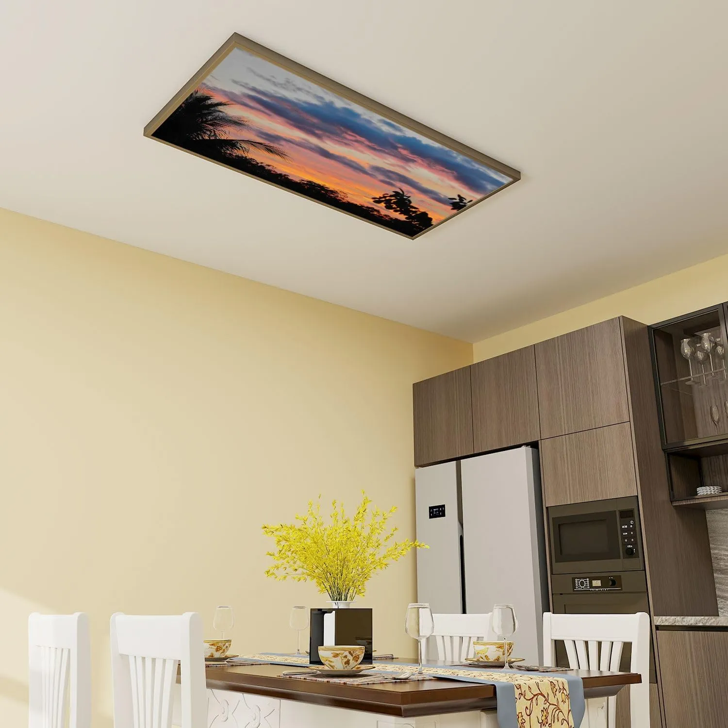 6 Pack Fluorescent Light Covers Sunsets Beautiful Sky Palms Noosa Australia Decorative Magnetic Ceiling Covers Light Shade Panel for Classroom Office 4 x 2 ft