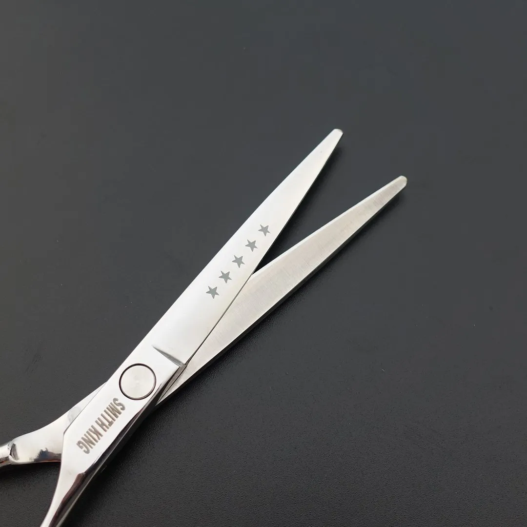 6.0 Inches Professional hair cutting thinning scissors set with razor (Silver)